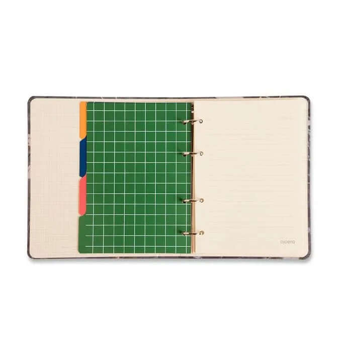 Caderno Criativo Argolado - Cícero - Office Duo Clássica Pautado & Pontado A5 Preto