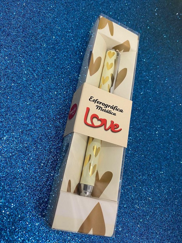 Caneta Esferográfica - Molin - Love Metálica