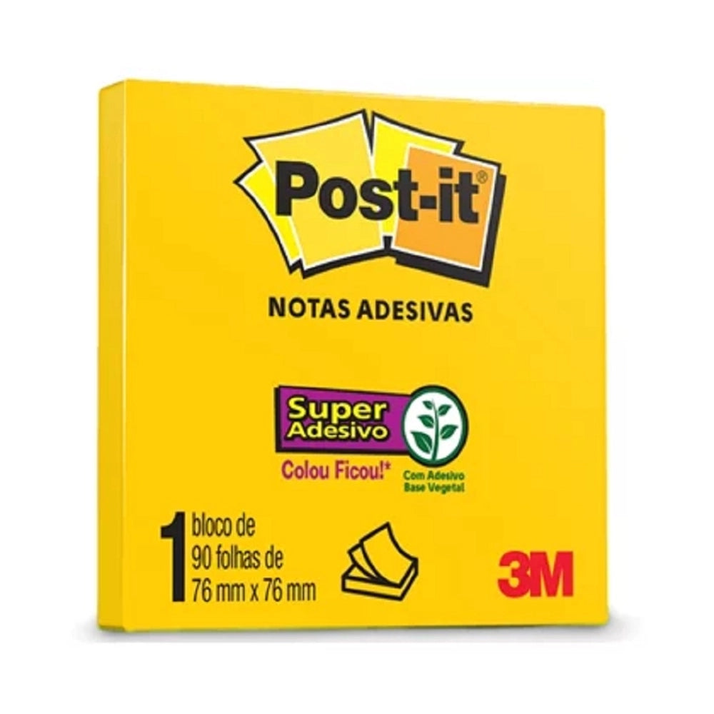 Bloco de Notas Adesivas - Post-it 3M - 90FLS 76 x 76mm