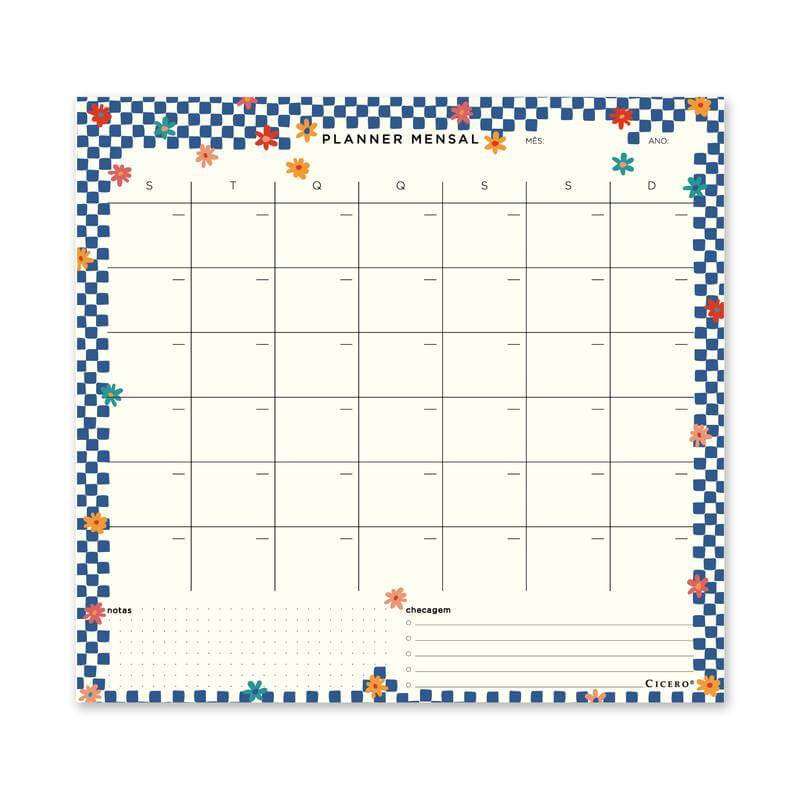 Planner Permanente Mensal - Cícero - Jardim 29,7 x 27cm