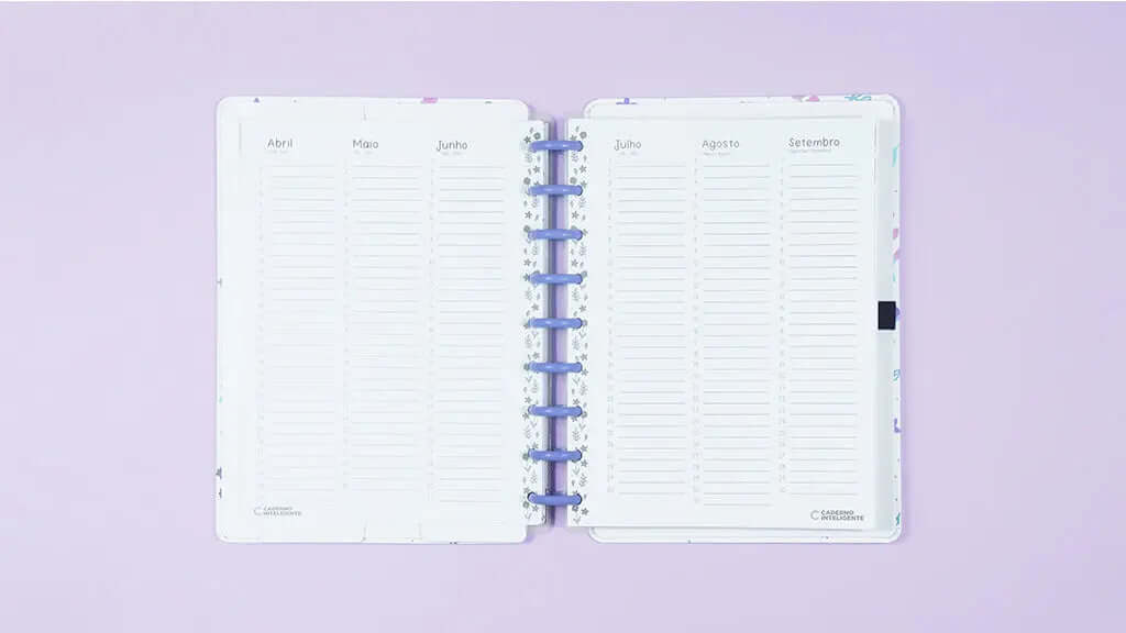 Planner Permanente - Caderno Inteligente - Lilac Fields By Sof 104 Folhas 120g/m²
