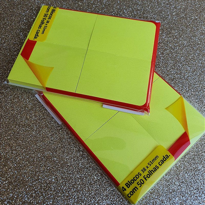 Blocos Adesivos Stick on - Molin - 4 un amarelo
