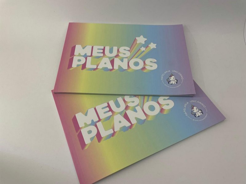 Bloco Planner Semanal - Papelaria Unicórnio - Degradê