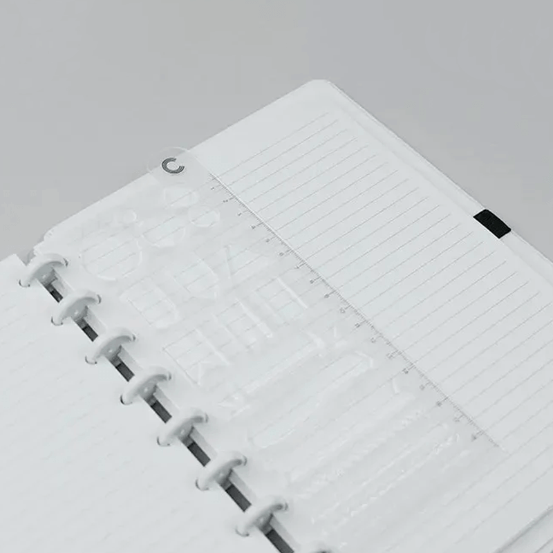 Régua Stencil - Caderno Inteligente - Inspiradora 19 cm