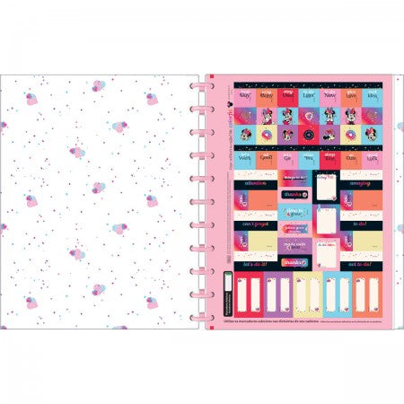 Caderno Universitário - Tilibra Connect - Tilidisco Minnie Mouse 160 Folhas