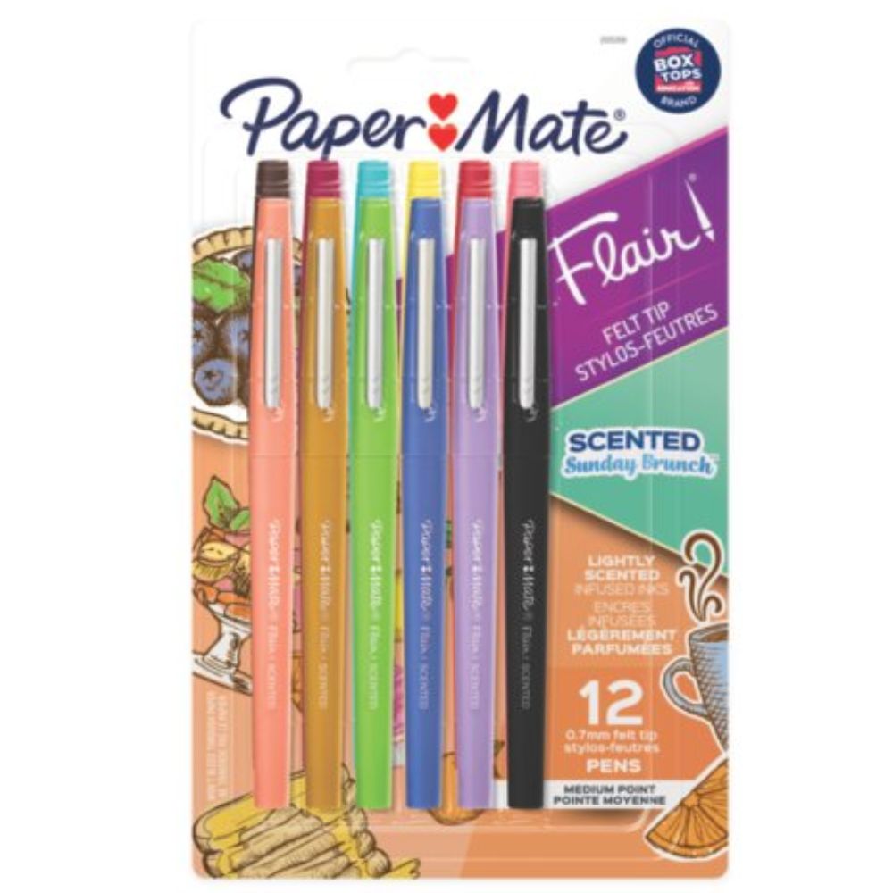 Caneta Hidrocor - Paper Mate - Flair Scented Aromas 12 Cores 0.7mm