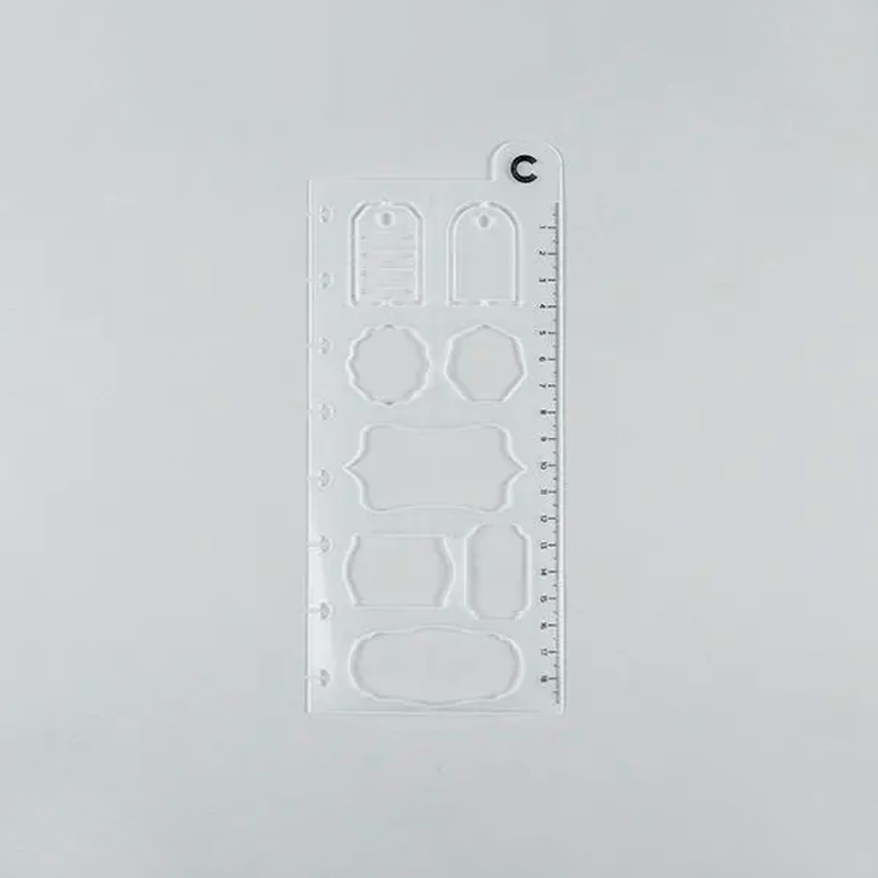 Régua Stencil - Caderno Inteligente - Criativa 19 cm