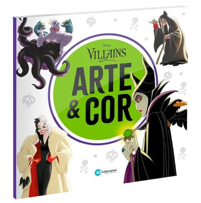 Livro para Colorir Arte & Cor - Culturama - Disney Vilões
