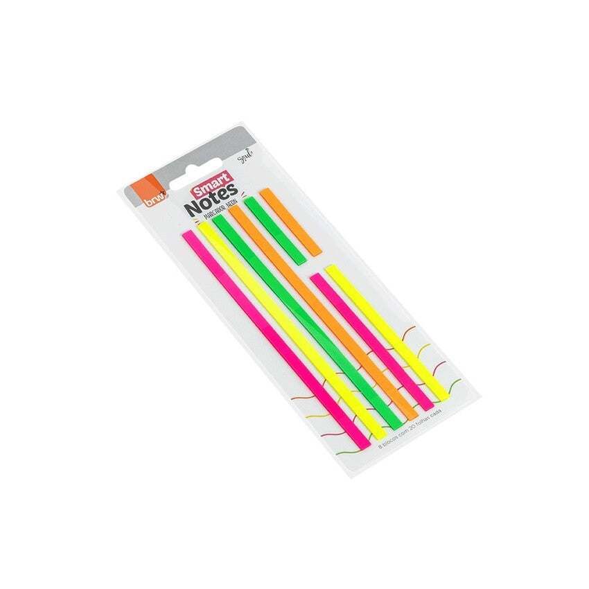 Bloco Marca-Texto - BRW - Colorido Neon 8 Blocos c/ 20 Folhas