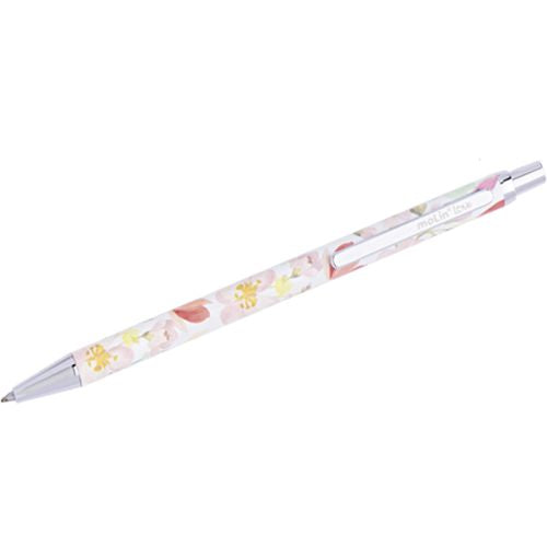 Caneta Esferográfica - Molin - Love Flowers Rosa Slim Metálica