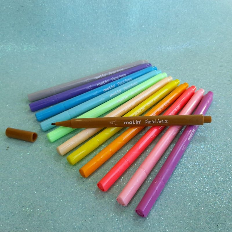 Caneta Hidrocor - Molin - Pastel Artist Estojo c/ 12 cores