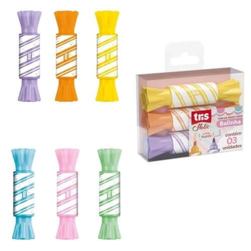 Marca Texto - Tris - Holic Balinhas Kit c/ 3 cores