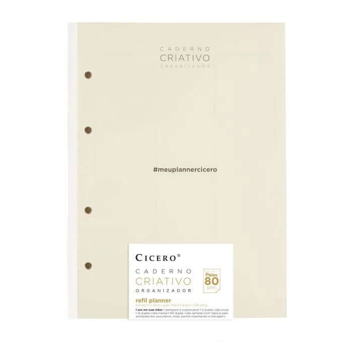 Refil Planner Caderno Argolado - Cícero - 88FLS Polen 80g 17x24