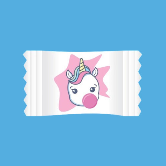 Chiclete da Papelaria Unicórnio - Frutmel - 10 Unidades Sortidas