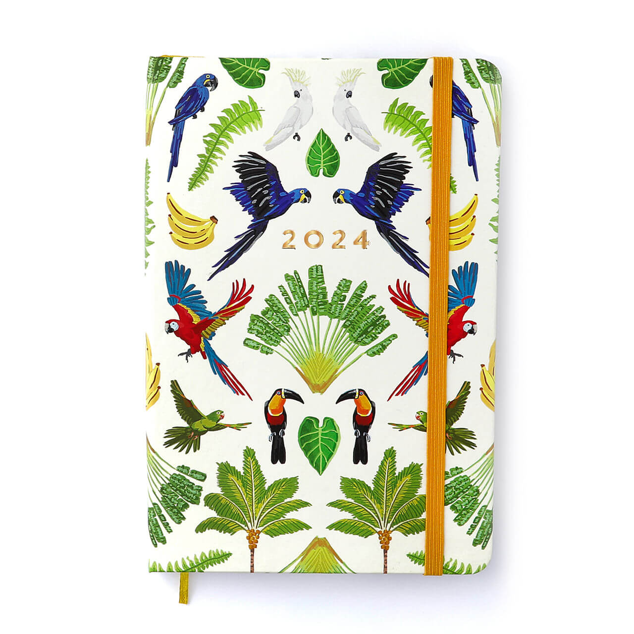 Planner 2024 - Cícero - Pássaros Semanal Anotações 14x21 Floresta Tropical Branco