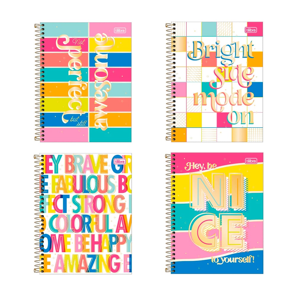 Caderno Colegial - Tilibra - Be Nice 10 Matérias 160 Folhas