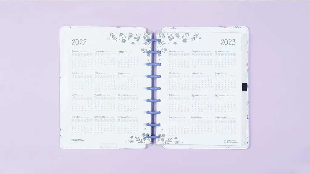 Planner Permanente - Caderno Inteligente - Lilac Fields By Sof 104 Folhas 120g/m²