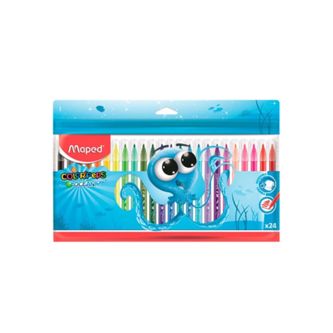 Caneta Hidrográfica - Maped - Color´Peps Ocean 24 cores