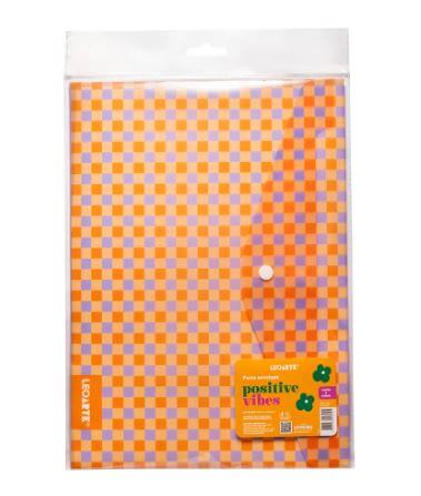 Pasta Envelope A4 - Leo & Leo - Positive Vibes Flores