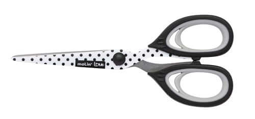 Tesoura Love Black and White Molin