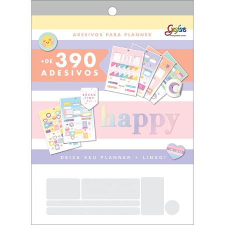 Bloco de Adesivos - Tilibra - 390+ Adesivos Happy