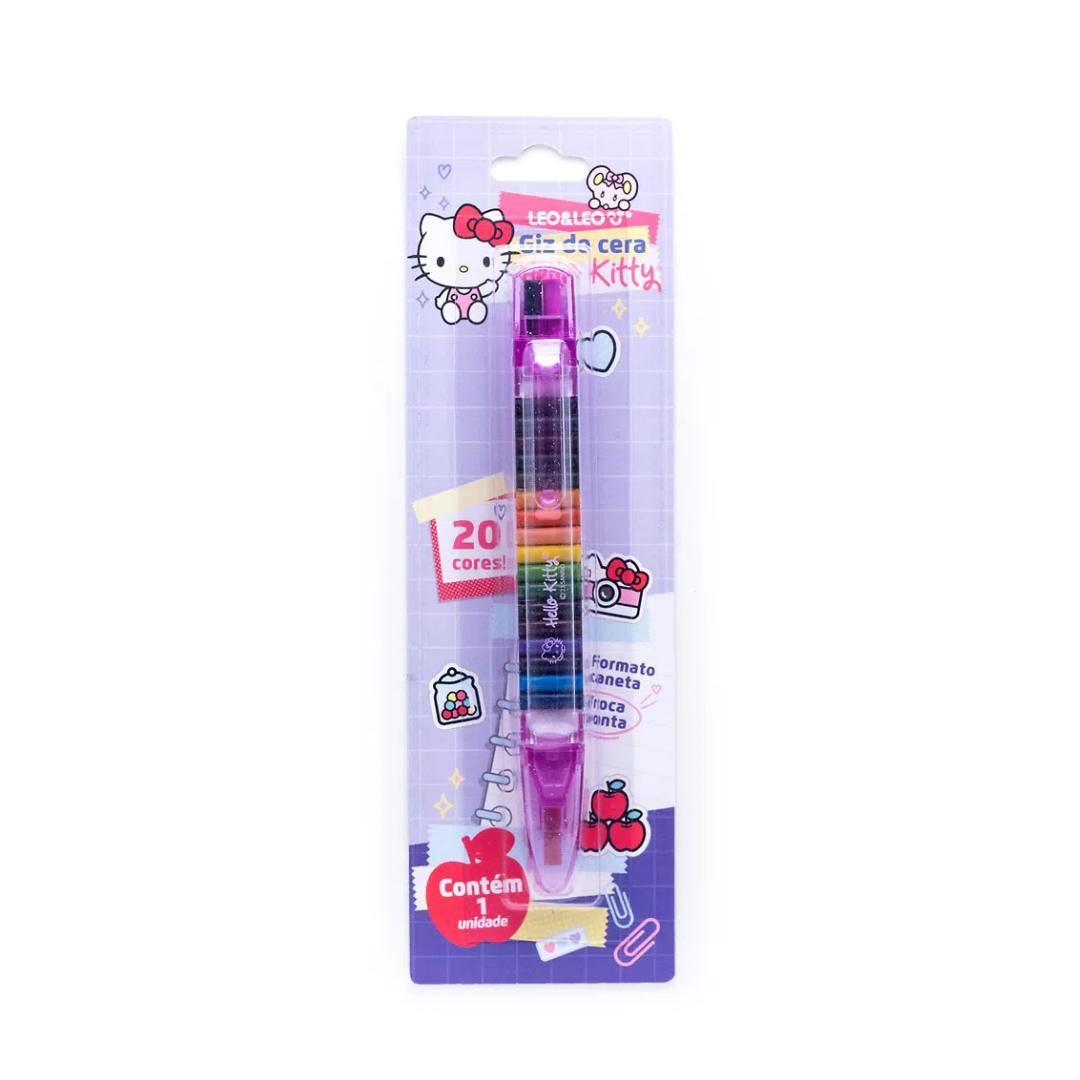 Giz de Cera Troca Ponta- Leo & Leo- Hello Kitty 20 cores