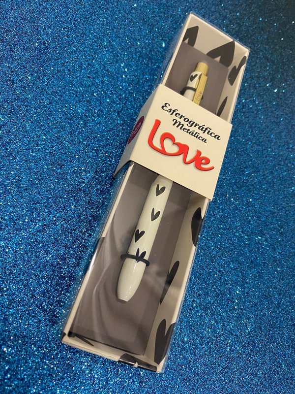 Caneta Esferográfica - Molin - Love Metálica