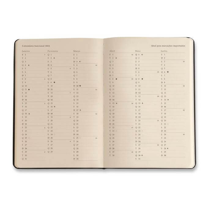 Planner 2024 - Cícero - Pássaros Semanal 14x21 Floresta Tropical Preto