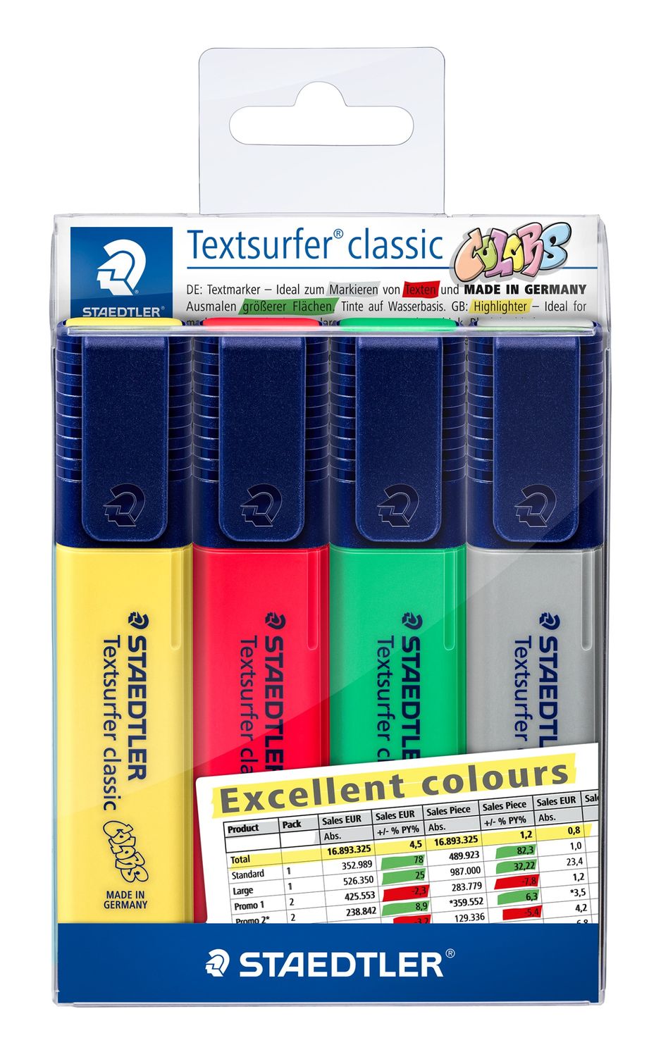 Marca Texto - Staedtler - 4 Cores Classic Excel
