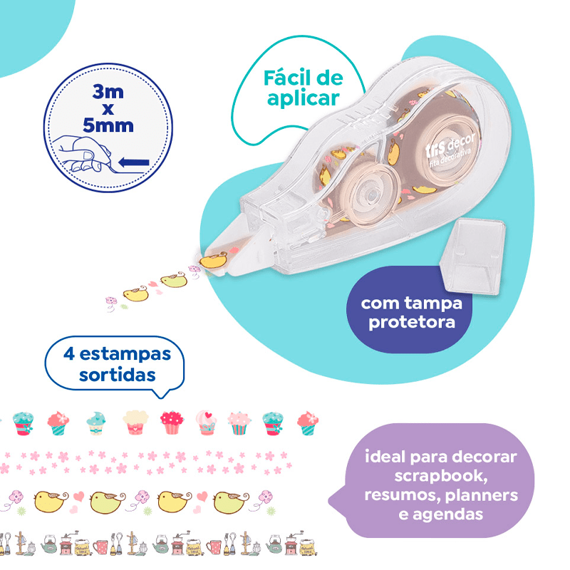 Fita Decorativa - Tris - 5mmx3m