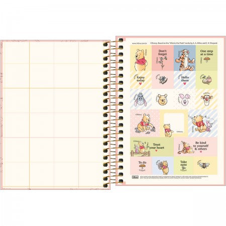 Caderno Espiral - Tilibra - Pooh 1/4 c/ 80 Folhas