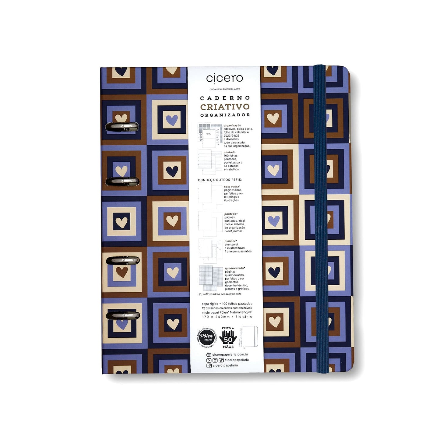 Caderno Criativo 17x24cm - Cícero - Coração e Moldura