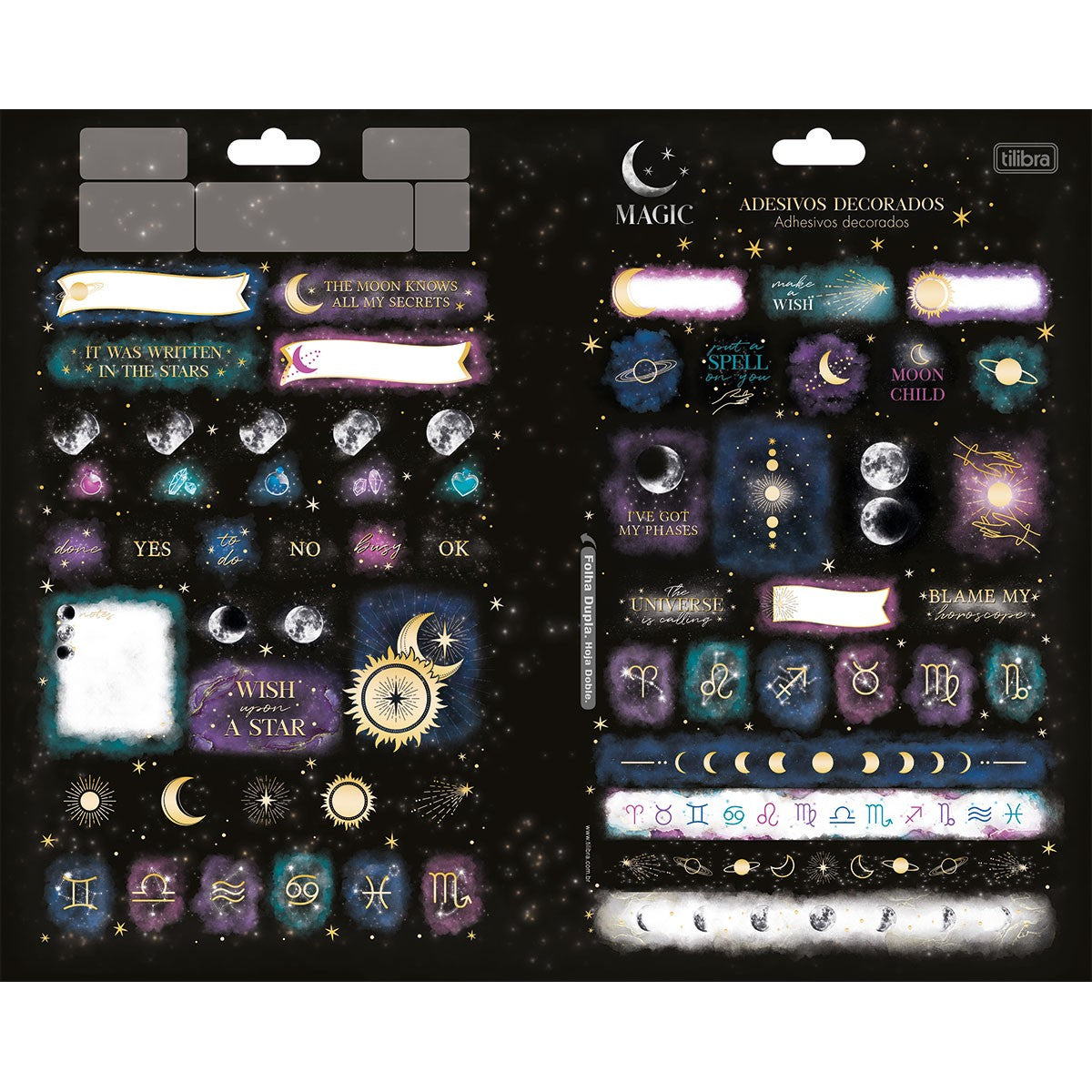 Cartela de Adesivos - Tilibra - Magic