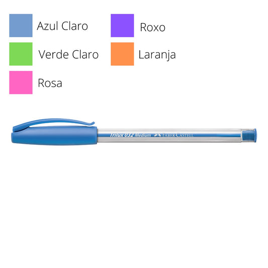 Caneta Esferográfica - Faber-Castell - Trilux Colors 1.0mm Coloridas - Avulsa