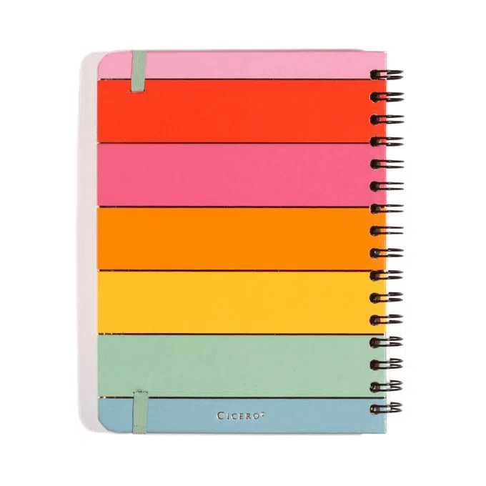 Planner Wire-o - Cícero - Todas Juntas Arcoiris 14,8x21 - Mensal e Semanal
