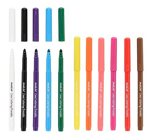 Caneta Conic Lettering - Molin - Apagáveis 12 unidades