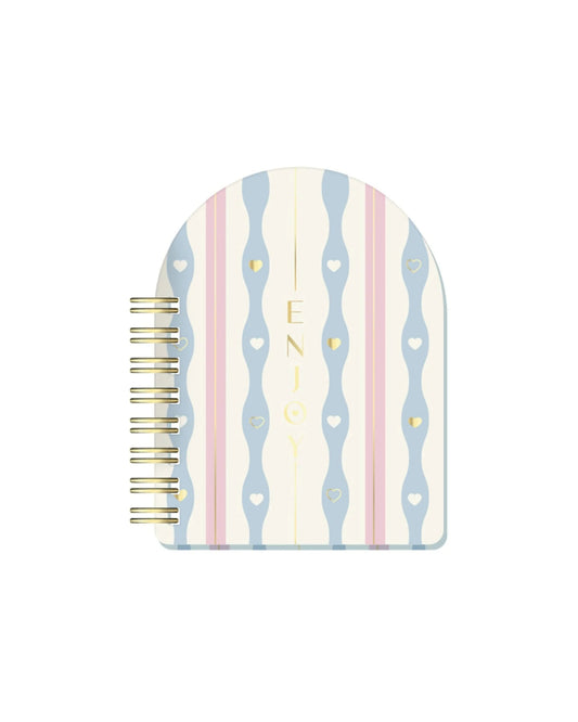 Mini Caderno de Anotações Enjoy DAC com 50 folhas e formato compacto de 8 cm x 10,5 cm