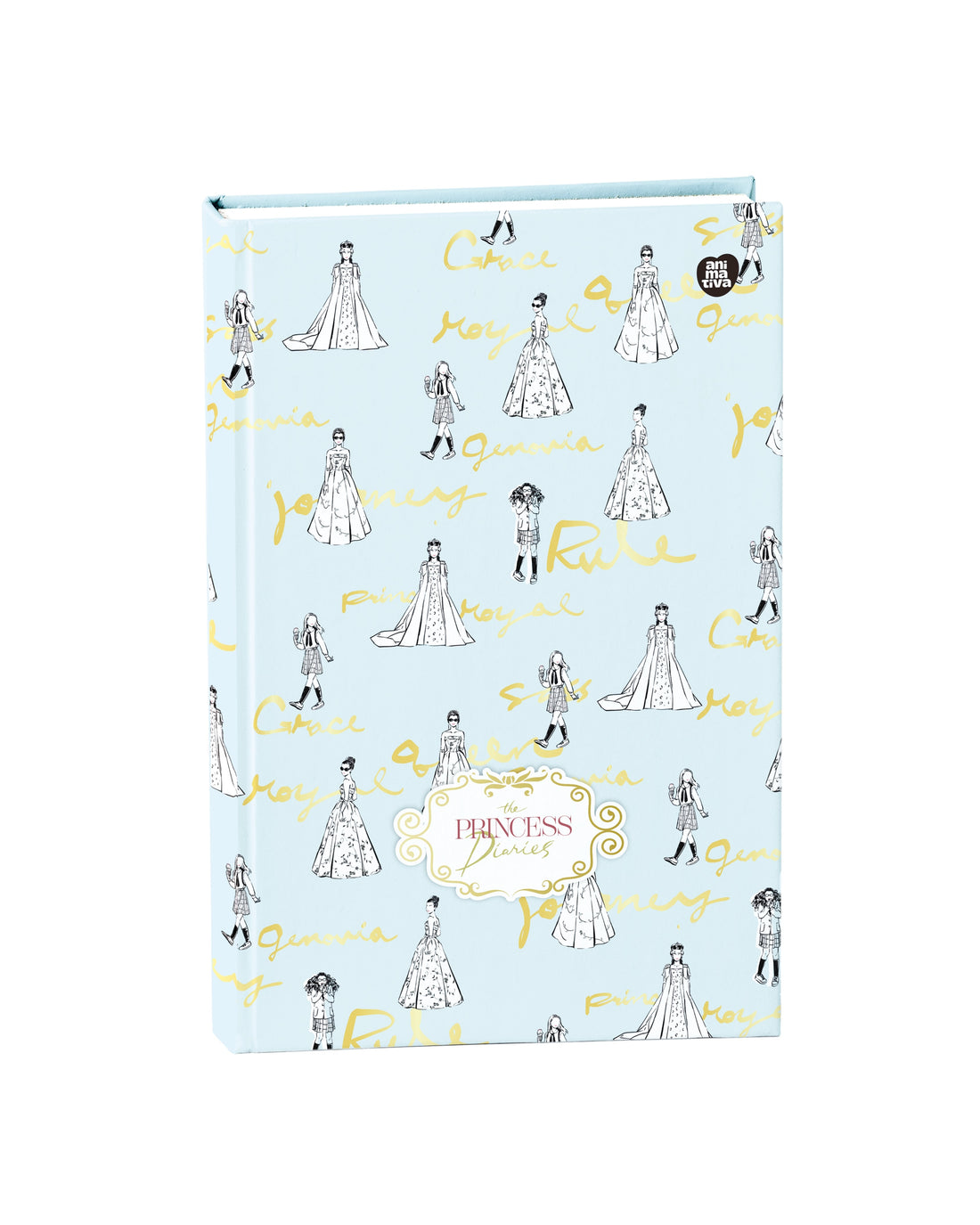 Caderno Colegial Animativa Diário da Princesa com 80 folhas e formato 179 mm x 241 mm