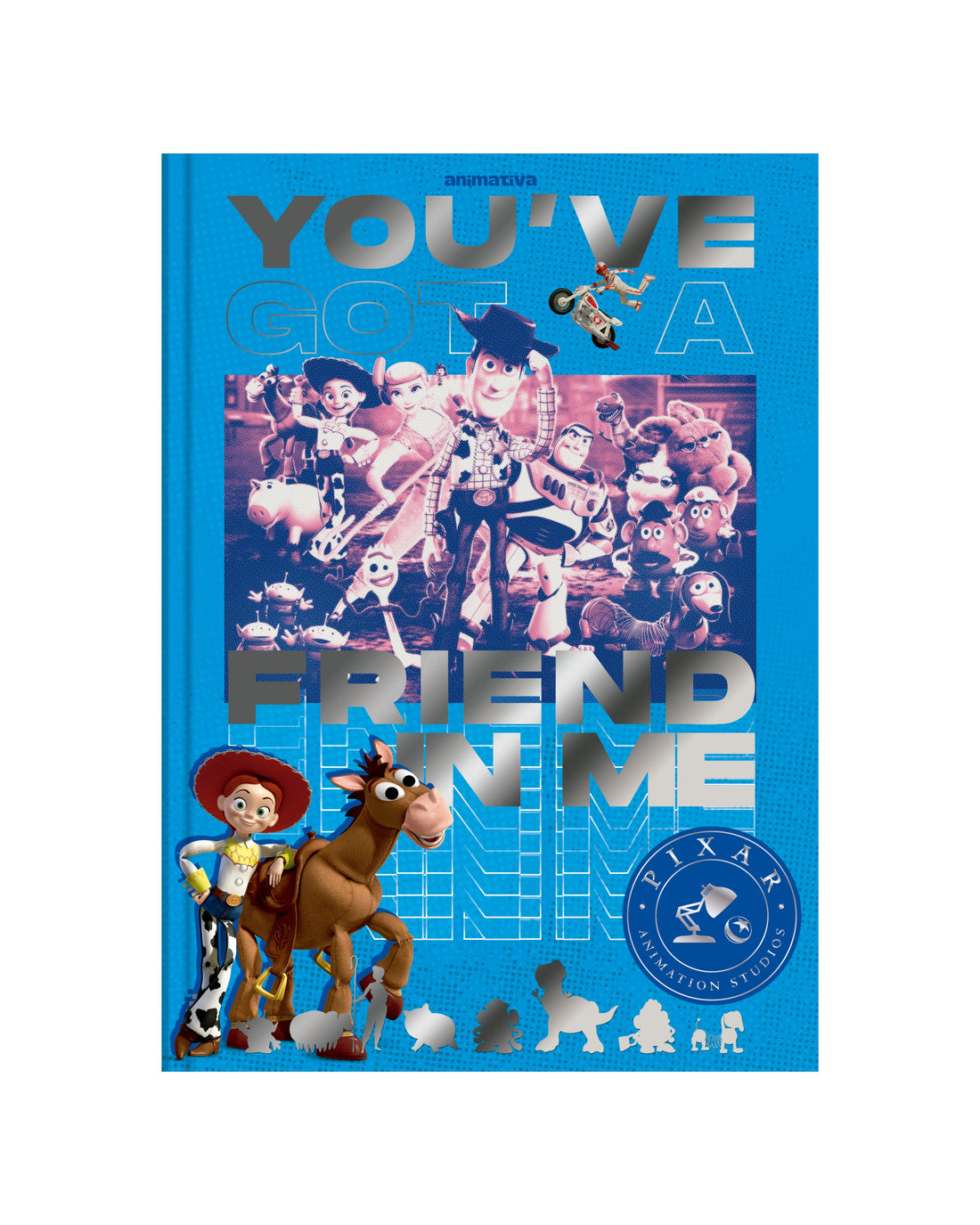 Caderno Colegial Animativa Pixar com 160 folhas, formato 179 mm x 241 mm