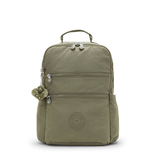 Mochila Kipling Biana Almost Sage verde com compartimento para notebook de até 15 polegadas