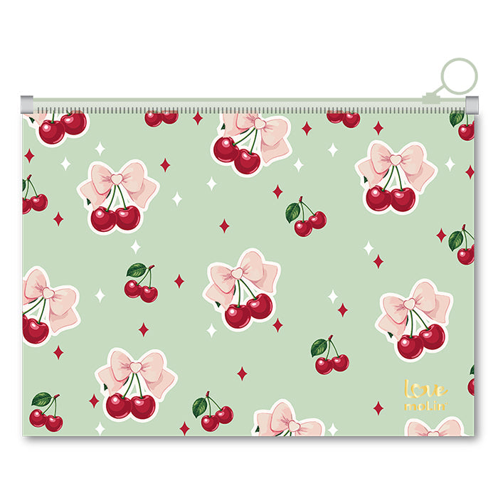 Pasta A4 com Zíper Molin Love My Cherry 33x24 cm
