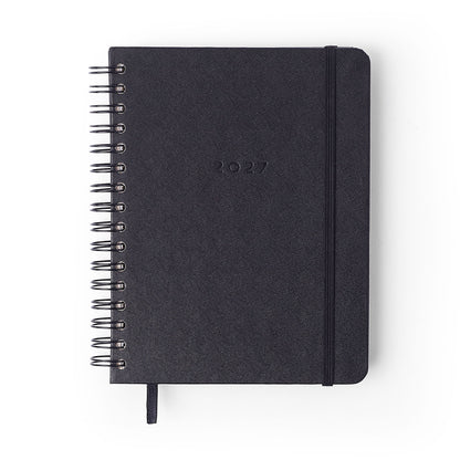 Agenda Planner Wire-o 2027 - Cícero - Clássica Preta - Semanal Notas A5