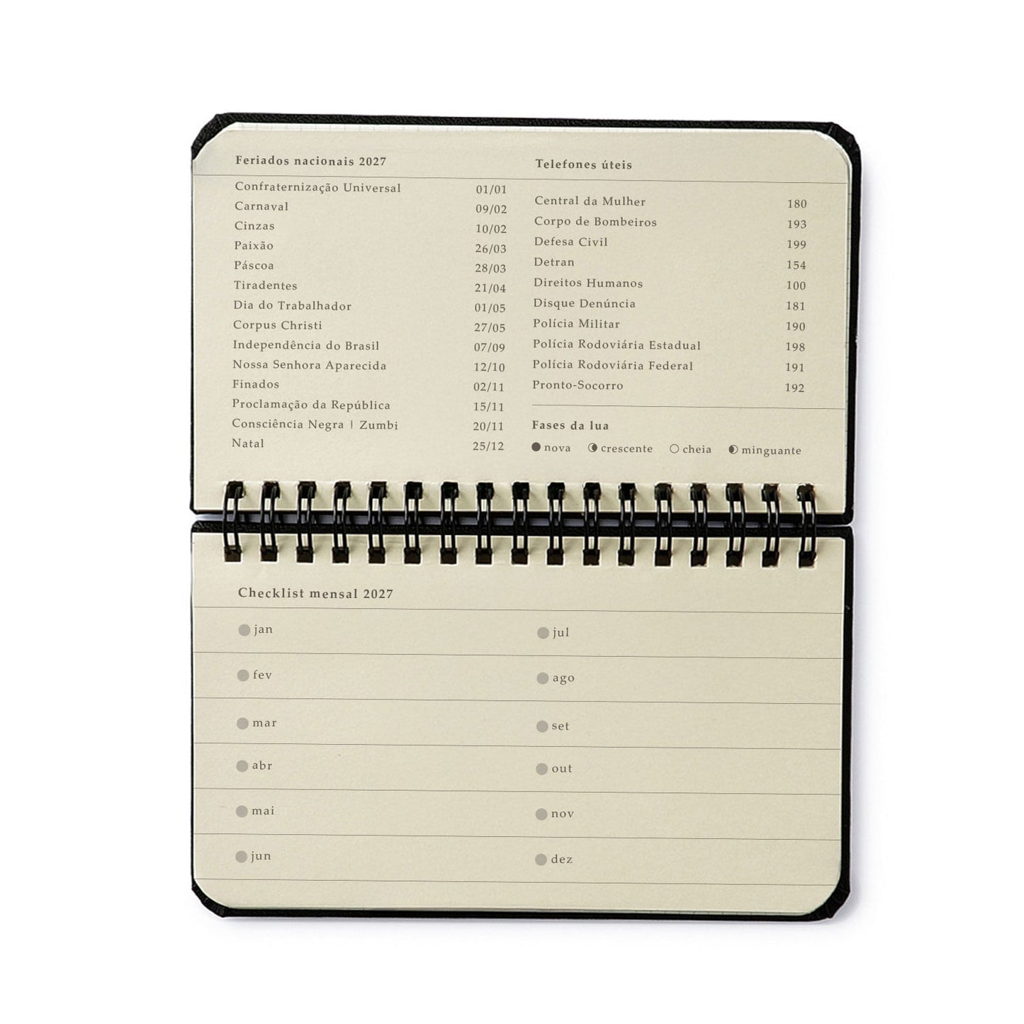 Agenda Planner Wire-o 2027 - Cícero - Petit Amor - Semanal Office 15,5x9