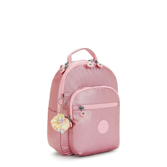 Mochila Kipling Seoul S Rosa Bronze Pink Met