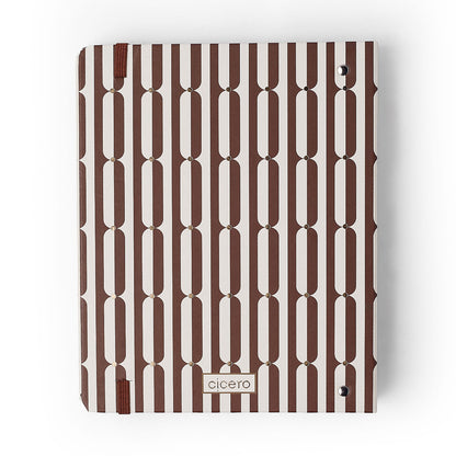 Caderno Criativo Argolado Office Duo - Cícero - Veredas Marrom - Pautado & Pontado A5