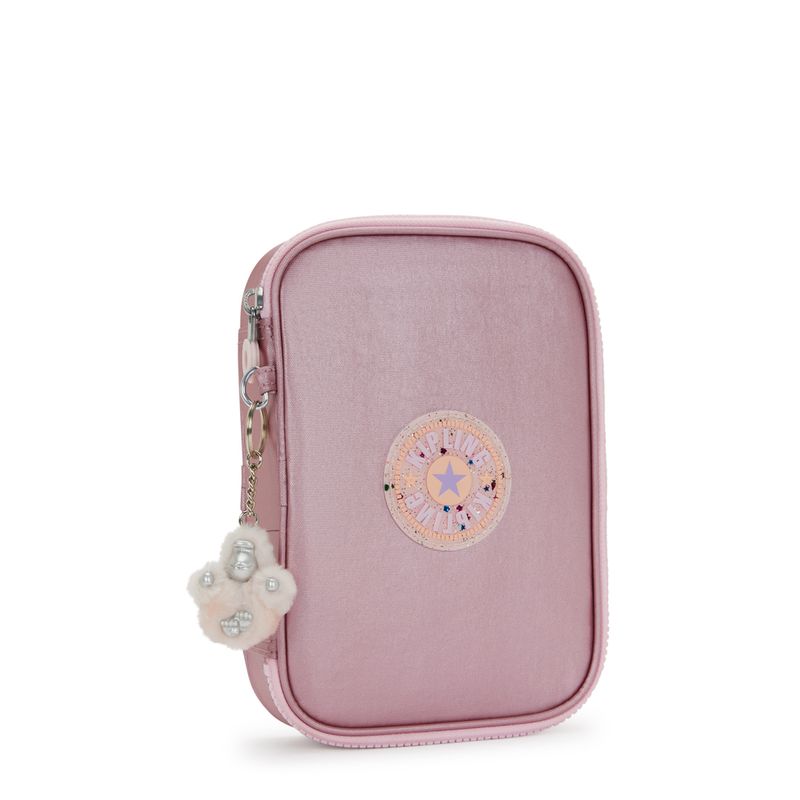 Estojo Kipling 100 Pens Rosa Bronze Pi Met C
