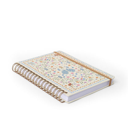 Caderno Espiral - Cícero - Relicário Realeza Off-White - Pautado 17x24 10 Matérias 160 Fls