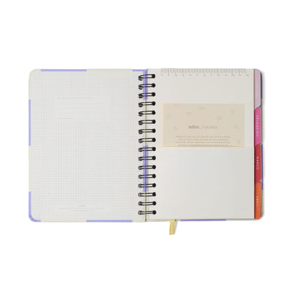 Agenda Planner Wire-o 2027 - Cícero - Melissa Mini Bloomy Chocolate - Semanal Notas A5