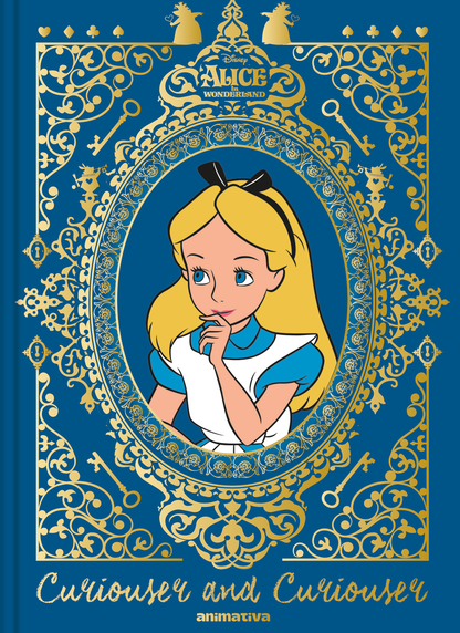 Caderno Colegial Alice in Wonderland Costurado 160 Folhas Animativa