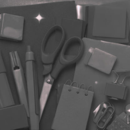 Kit de Papelaria - Papelaria Unicórnio - Monocromático